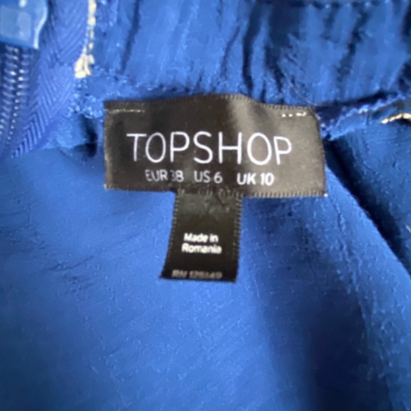 Topshop blue flare skirt, size 6 - Picture 3 of 5
